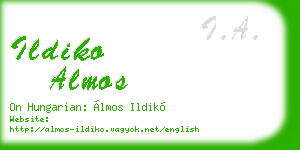 ildiko almos business card