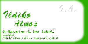 ildiko almos business card